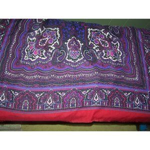 Ladies Scarf Wrap Shawl Purple Red Paisley Square